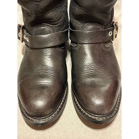 Rare VTG Harley-Davidson Size 9 Women’s Soft Black Leather Pull On Boots - Picture 10 of 14